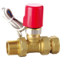 equal shape cw617 material brass Electric male thread stop valve with plastic cap and solenoid